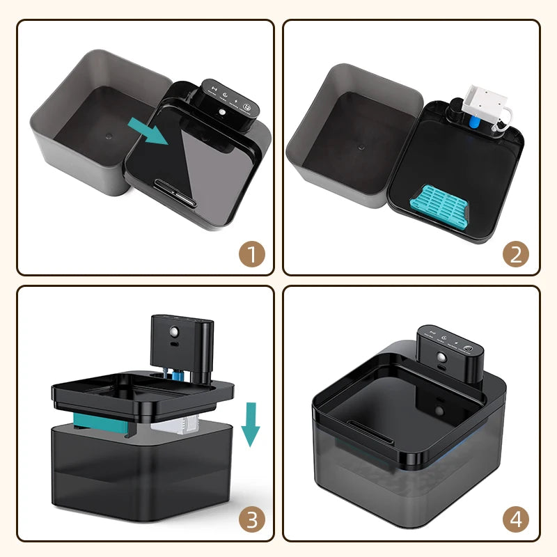 Water Fountain Replaceable Filter for 2.2L Wireless Cat Water Foutain Filters Cats Drinkers Pet Water Purifier Filters