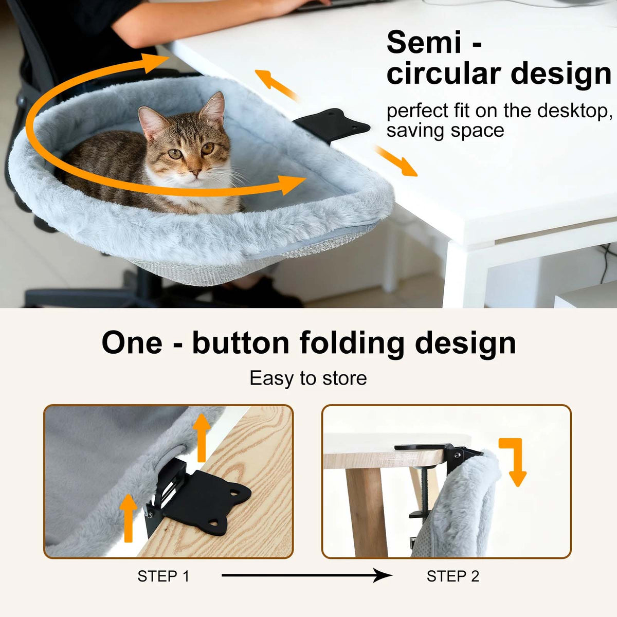 MewDesk™ Folding Cat Hammock