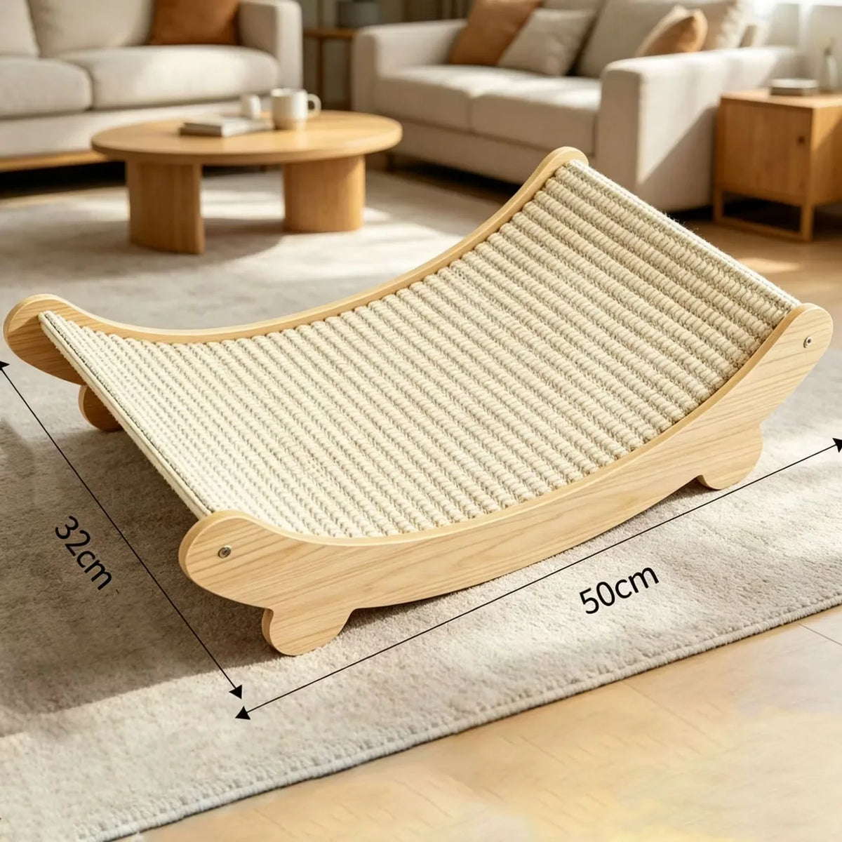 Wooden Cat Scratching Pads Multifuction Cats Sleeping Bed Detachable Wear-resistant Cat Scratch Board Kitten Grinding Cats Toys
