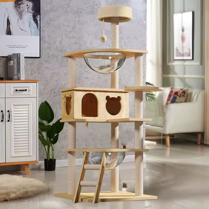 The Whiskered Willow: Six-Tier Pine Paradise