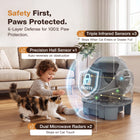 Alifuraha Smart Self-Cleaning Automatic Litter Box - Portable Open-Top, 3.5Lbs-22Lbs Mixed Cats, Large Capacity, App-Free Plug-And-Play, 4-Layer Advanced Safety, Easy-Washable Drum, 15-Day Hands-Free Traveling, Odor Control, Auto/Manual Modes, Portable Li