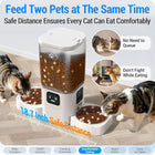 Dual Automatic Feeder with Camera for 2 Cats: 5G Wifi Automatic Feeder with Night Vision, 7L Auto Dispenser with Two Camera for Multiple Pet, Easy to Clean-29 Cup(Acf180W-A)