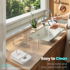 HAPAW Smart Cat Water Fountain, Filter-Free Automatic Pet Water Dispenser with Clean & Used Water Separation, 2.4Ghz Wi-Fi App Control and 5000Mah Battery Backup for Indoor Cats