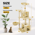 [Backtoschool] Wecharmer Cat Tree / Tower for Indoor with Green Leaves, Cat Condo Cozy Plush House, Pet House with Cat Scratching Posts