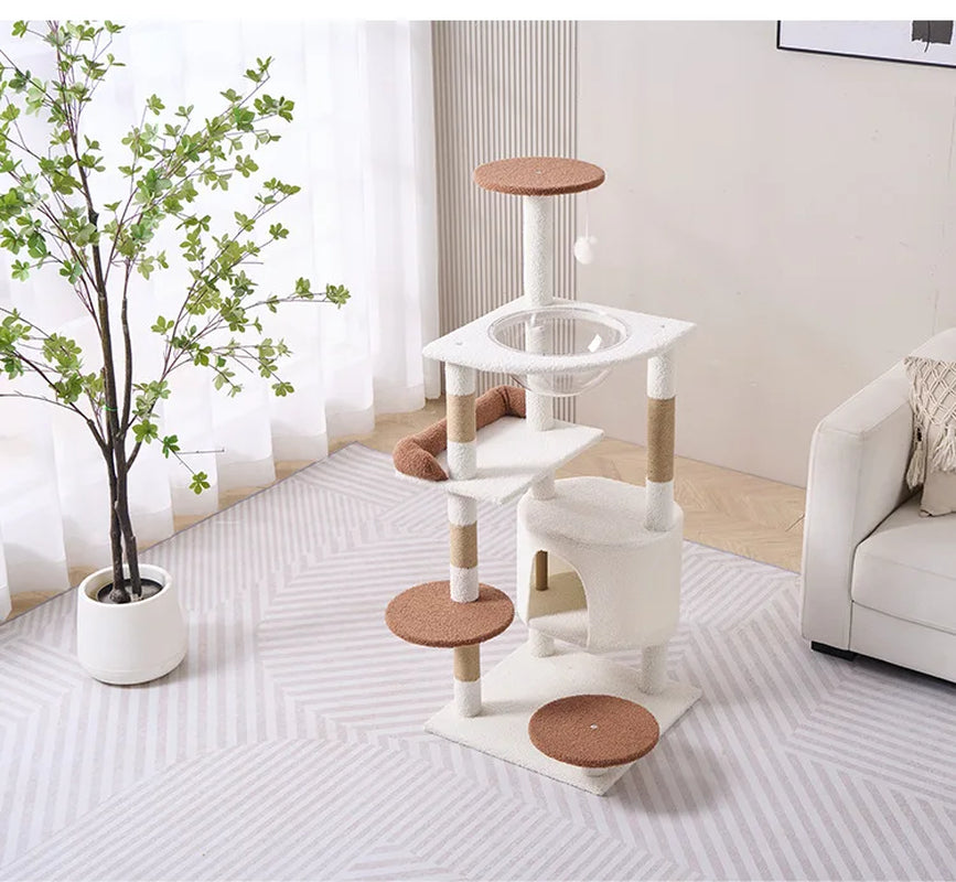 Castle Cat Climbing Frame, Cat Villa, Cat Nest, Cat Tree, Cat Climbing Pole, Multi-Layer Cat Jumping Platform, Cat Frame