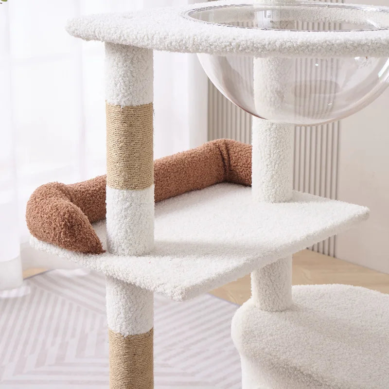 Castle Cat Climbing Frame, Cat Villa, Cat Nest, Cat Tree, Cat Climbing Pole, Multi-Layer Cat Jumping Platform, Cat Frame