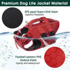 Kuoser Dog Life Jacket High Buoyancy, Reflective Dog Life Vest for Swimming Boating, Adjustable Small Medium Large Dog Lifejacket, Lightweight Dog Life Preserver Rescue Handle Spring Summer Pool