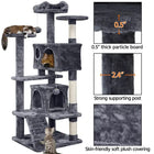 Large Cat House for Kittens & Cat Tree Cat Tower Condo with 2 Condos Scratching Posts Large Cat House for Kittens & Cats