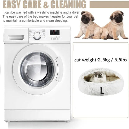 Cat Bed Cat Nest Comfortable Sleeping Cushion for Gifts, Soft Cat Beds with Hood, Anti-Anxiety Dog Bed, Pet Care Supplies, Pet Products, Summer Gift, Cat Furniture Cat Toys for Indoor Cats, Valentine'S Day Gift, Cat Stuff