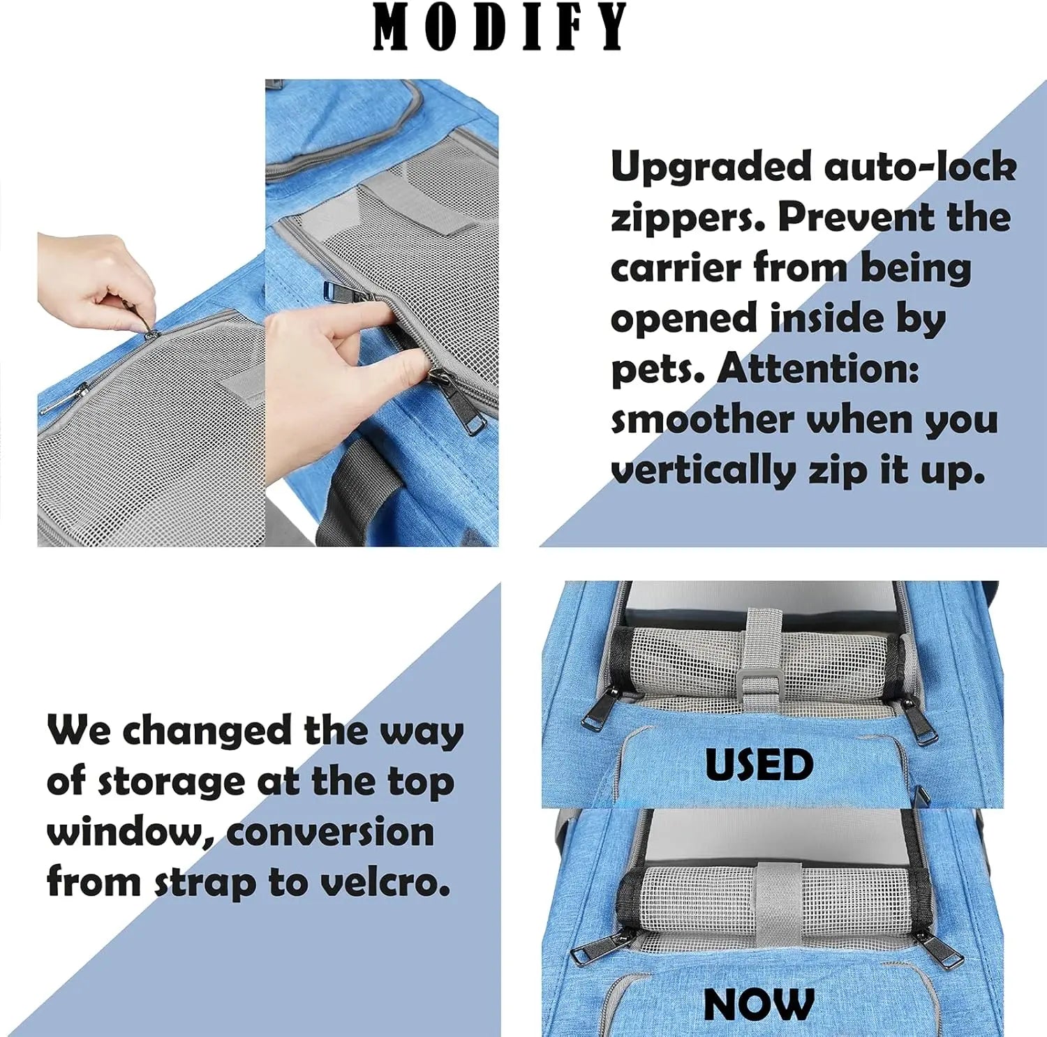 Pet Carrier for Large and Medium Cats,20 Lbs Lightproof Soft Sided Pet Carrier for Large Cat & Small Dog Airline Approved Travel Bag Puppy Carriers Foldable Portable for Outdoor Car Pink or Blue