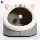 Semi Enclosed Cat Bed Cozy Cat Cave House Soft Washable Pet Bed for Indoor Cats and Kittens