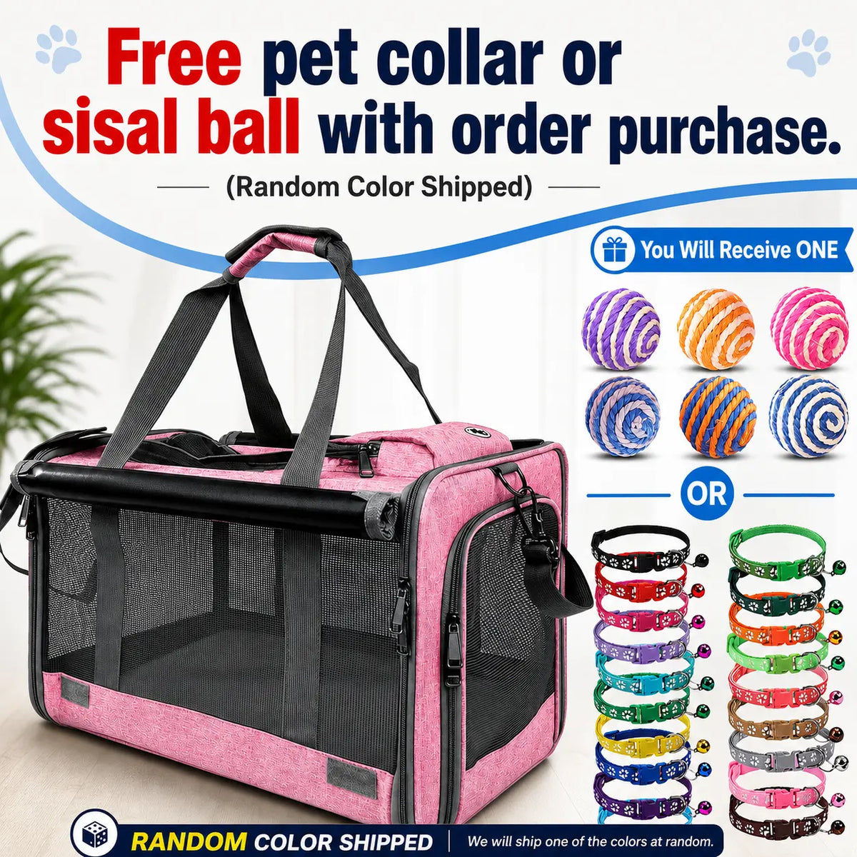 Pet Carrier for Large and Medium Cats,20 Lbs Lightproof Soft Sided Pet Carrier for Large Cat & Small Dog Airline Approved Travel Bag Puppy Carriers Foldable Portable for Outdoor Car Pink or Blue