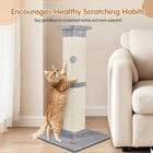 33 Inch Grey Cat Scratching Post for Indoor Cats, Cat Tree for Full-Body Stretching, Protect Your Furniture