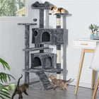 Large Cat House for Kittens & Cat Tree Cat Tower Condo with 2 Condos Scratching Posts Large Cat House for Kittens & Cats