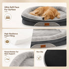 Orthopedic Large Dog Bed, Washable Orthopedic Large Dog Bed - Dog Beds Large Sized Dogs with Removable Cover Waterproof Pet Bed with Bolster for Extra Large Pe
