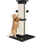 33 Inch Grey Cat Scratching Post for Indoor Cats, Cat Tree for Full-Body Stretching, Protect Your Furniture