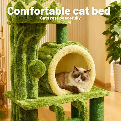 80.3 Inches Tall Cat Tree for Indoor Cats, Multi-Level Cat Tower with Cat Condos, Top Perches, Cozy Basket,Hammocks, Large Pet Activity Structure