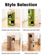 Multi Level Cat Tree with Enclosed Cat House Sisal Scratching Posts Multi Layer Climbing Activity Center for Indoor Cats All