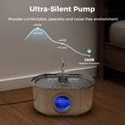 Neareal Oval Stainless Steel Automatic Pet Feeder - 108Oz/3.2L Fountain for Dogs & Cats with Water Level Window, Drinking Water Bowl, Power Supply, Hydration Boost, Easy to Clean, Odor-Eliminating Gift, Automatic Water Feeder