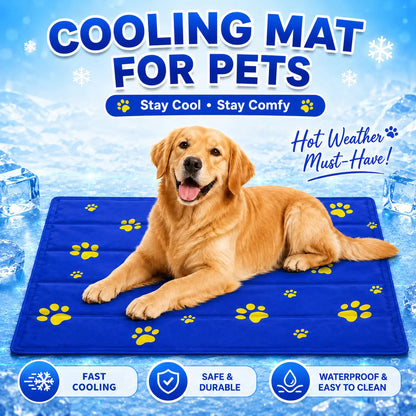 Dog Cooling Mat, Reusable Gel Cooling Pad for Dogs & Cats, Waterproof Scratch-Resistant Pet Cooling Bed for Home, Car, Crate & Outdoor Small Apartment Gear