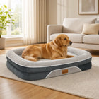 Orthopedic Large Dog Bed, Washable Orthopedic Large Dog Bed - Dog Beds Large Sized Dogs with Removable Cover Waterproof Pet Bed with Bolster for Extra Large Pe
