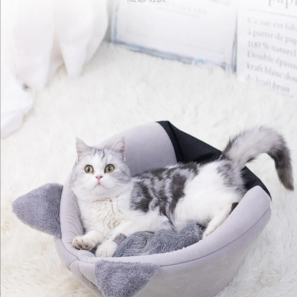 Cat House, Cute Cat Bed, Small Pet House with Soft Cushion, Foldable Pet House for Cats, Kittens & Dogs, Pet Supplies