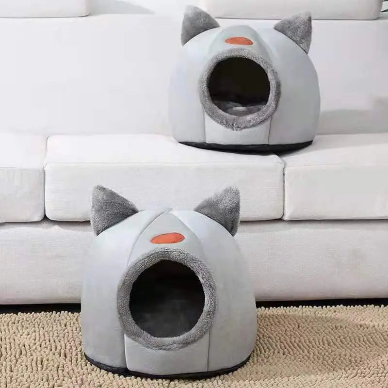 Cat House, Cute Cat Bed, Small Pet House with Soft Cushion, Foldable Pet House for Cats, Kittens & Dogs, Pet Supplies
