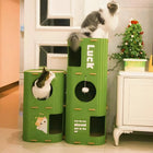 Multi Level Cat Tree with Enclosed Cat House Sisal Scratching Posts Multi Layer Climbing Activity Center for Indoor Cats All