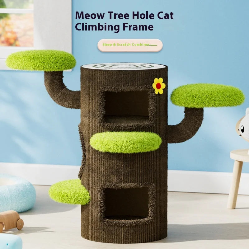 Winter Cat Villas, Cat Nests, Cat Climbing Frames, Cat Trees, Pet Cat Toys, Cat Holes in the Shape of Tree Stumps and Rings