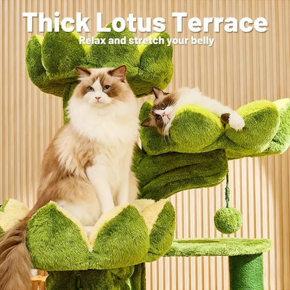 80.3 Inches Tall Cat Tree for Indoor Cats, Multi-Level Cat Tower with Cat Condos, Top Perches, Cozy Basket,Hammocks, Large Pet Activity Structure