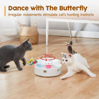 Potaroma Premium 3-In-1 Automatic Interactive Cat Toy, Fluttering Butterfly, Ambush Feather, Track Balls, Dual Power, USB Powered, Indoor Enrichment Toy for Kittens & Cats, Polypropylene, 4 Aa Batteries, Flexible Dual Power System, Healthy Activity Levels