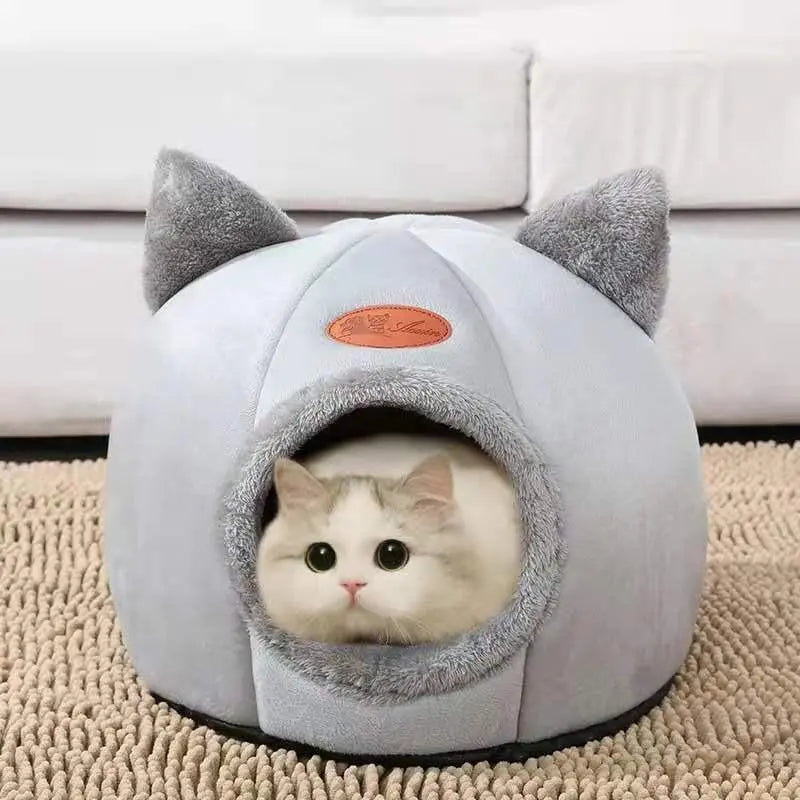 Cat House, Cute Cat Bed, Small Pet House with Soft Cushion, Foldable Pet House for Cats, Kittens & Dogs, Pet Supplies