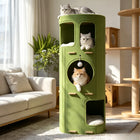 Multi Level Cat Tree with Enclosed Cat House Sisal Scratching Posts Multi Layer Climbing Activity Center for Indoor Cats All