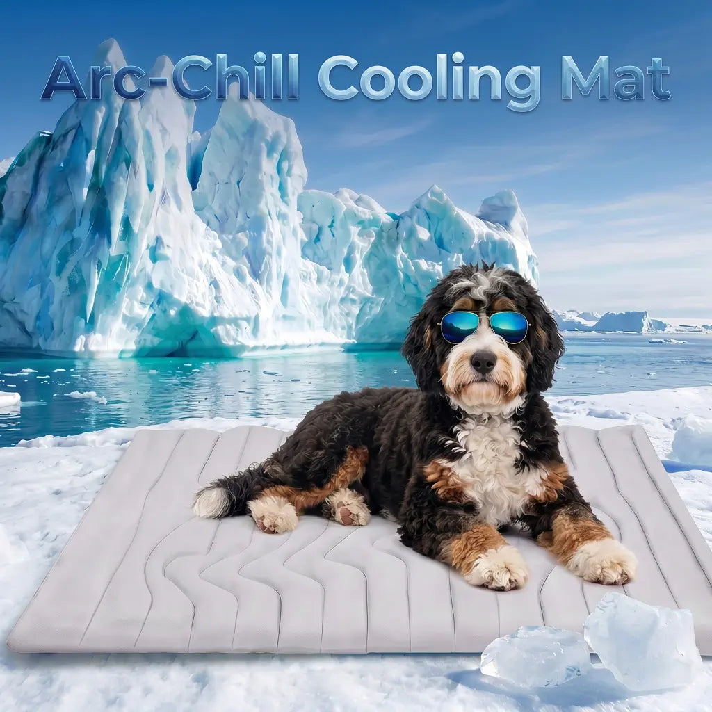 Arc-Chill Cooling Dog Mat - Polyester, Lightweight, Solid, Breathable, Fast-Cooling Pet Rest Mat with Multi-Sizes Option
