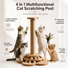 Sisal Cat Scratching Post Integrated Climbing Frame Durable Non Shed Scratch Pad Interactive Play Toy for Indoor Cats