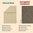 Zakkart Sisal 2-in-1 Cat Scratcher & Lounging Bed (Dark Stained, M)