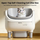 Cumrige Smart Self‑Cleaning Cat Litter Box, App WiFi Control Automatic Cat Toilet, Large Capacity Anti‑Pinch Safety Odor Removal for Multiple Cats Home Use
