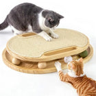 Cat Scratcher with Ball Track Toy, Sisal Scratch Pad for Indoor Use