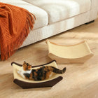 Zakkart Sisal 2-in-1 Cat Scratcher & Lounging Bed (Dark Stained, M)