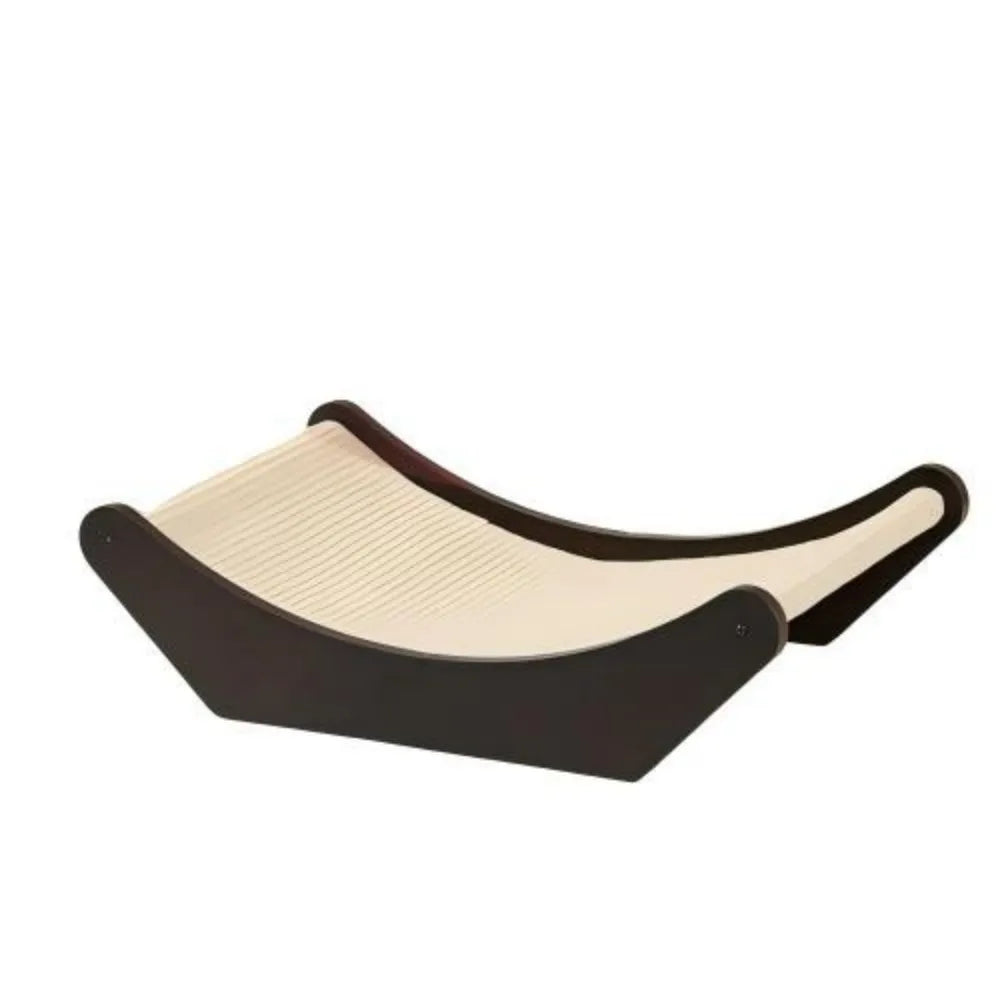 Zakkart Sisal 2-in-1 Cat Scratcher & Lounging Bed (Dark Stained, M)