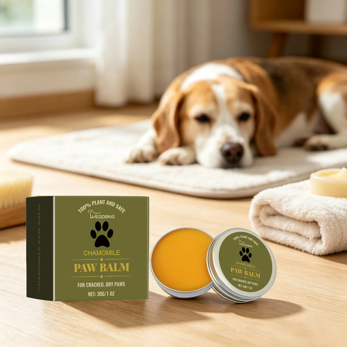 30G Pet Paw Care Balm Gentle Nourishing Skin Enhance Smoothness Repairing Damaged Skin Anti-chapping Softening Protect Pet Paw Balm for Cats & Dogs