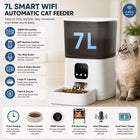 Automatic Cat Feeder with 1080P Camera, 7L Wifi Cat Food Dispenser with Remote App Control, Voice & Video Record,Pet Feeders
