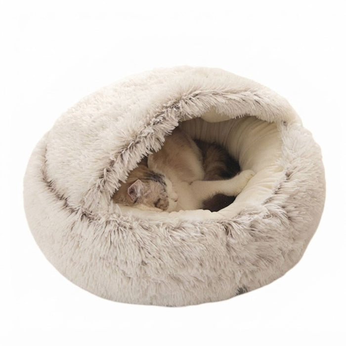 Cat Bed Cat Nest Comfortable Sleeping Cushion for Gifts, Soft Cat Beds with Hood, Anti-Anxiety Dog Bed, Pet Care Supplies, Pet Products, Summer Gift, Cat Furniture Cat Toys for Indoor Cats, Valentine'S Day Gift, Cat Stuff