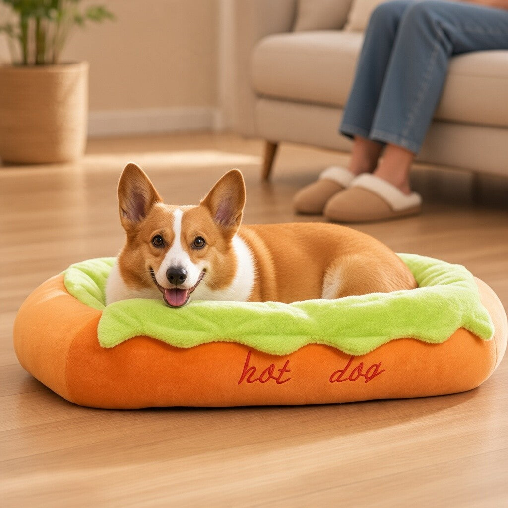 Dachshug™ Hot Dog Pet Bed