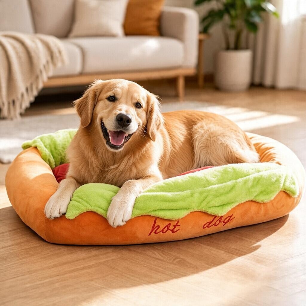 Dachshug™ Hot Dog Pet Bed