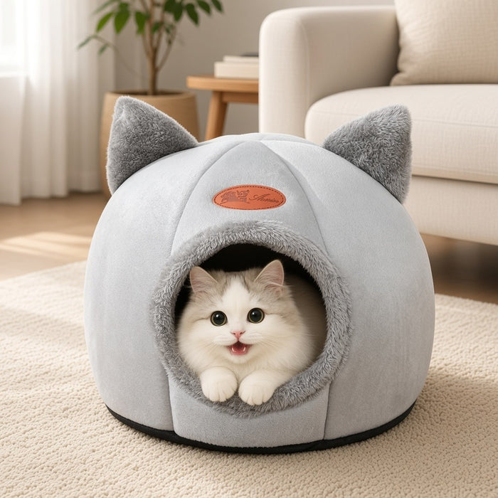 DeepPurr™ Cozy Winter Cat Bed