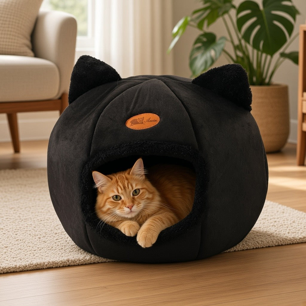 DeepPurr™ Cozy Winter Cat Bed