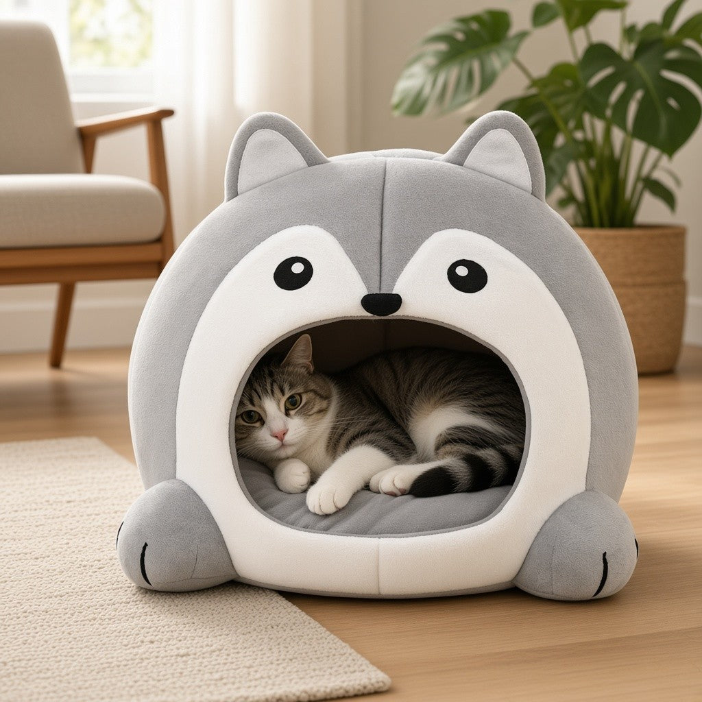 FurDen™ Cozy Cat Sleeping Cave