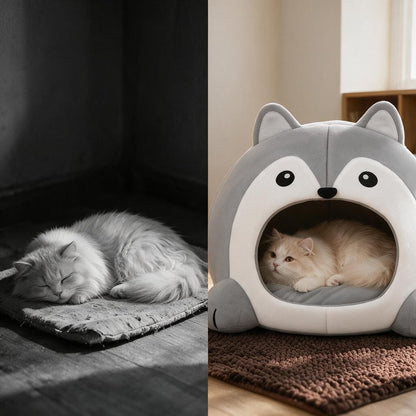 FurDen™ Cozy Cat Sleeping Cave