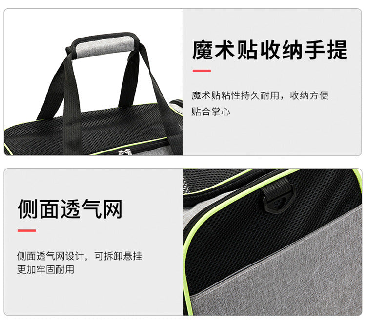 Double Expandable Pet Carrier Soft-sided Breathable Mesh Pet Travel Bag Airline Portable Large Capacity Cats Dogs Carrier Bag